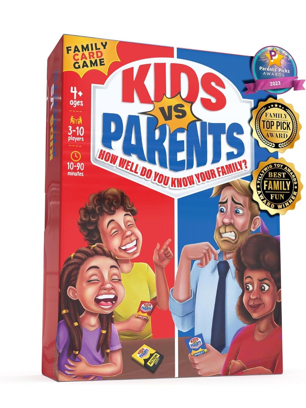 Kids VS Parents - Family Game 200 Cards for 10-90 Minutes